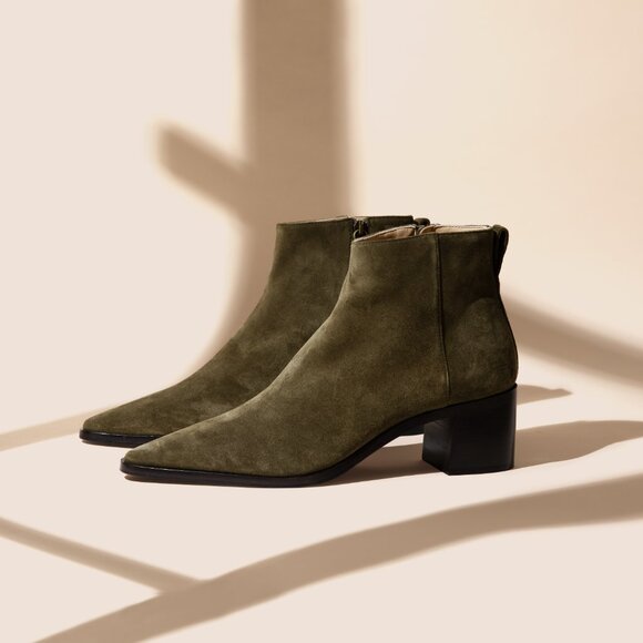 Solid Ground Women's Chunky Sage Suede Boot by Kiki Price - Picture 2 of 4